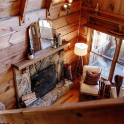 cabin in cherry log