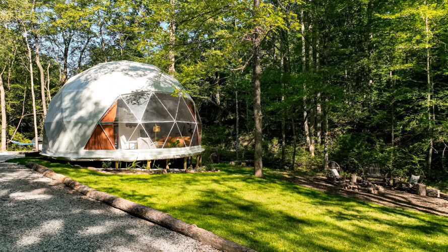 glamping domes tennessee smoky mountains